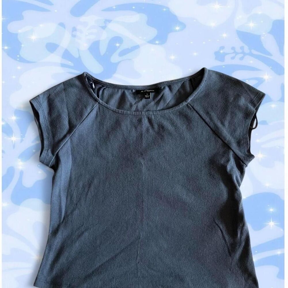 Self Esteem Blue Ribbed Top - Picture 4 of 8